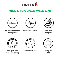 Ấm Điện Siêu Tốc Creen CR-SW17C