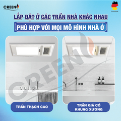 Quạt sưởi nhà tắm thông minh CREEN CR-SMH668