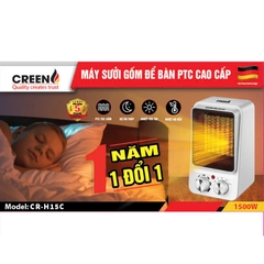 Máy sưởi gốm để bàn PTC cao cấp CREEN CR-H15C