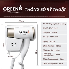 Máy sấy tóc gắn tường CREEN CR-ST1200