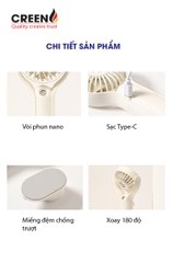 Quạt tích điện phun sương cầm tay Creen CR-H20