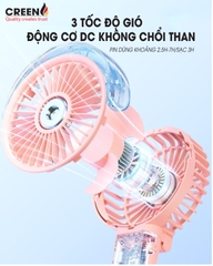 Quạt gập mini phun sương cầm tay CREEN CR-S5