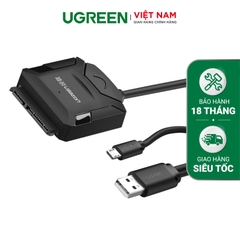 Dây chuyển đổi USB 2.0 to SATA converter cable kèm nguồn ngoài 12V-2A hỗ trợ OTG CR108 25CM 20216