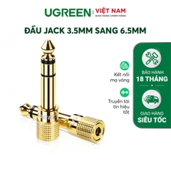 Jack chuyển âm thanh 6.5mm male sang 3.5mm female Yellow 20503