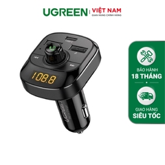 UGREEN PD+QC FM Car Charger+LED Screen+TF Slot (Black) ED040 70717