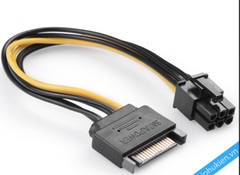 UGREEN SATA 15 Pin Male to PCI-E 6 Pin Female Power Connectors 10635 10635