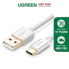 Dây USB 2.0 sang Type-C đầu nhôm dây bọc vinyl US174 0.25M 20810