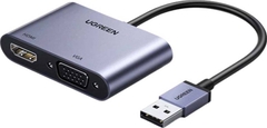 Đầu nối USB 3.0 sang HDMI,VGA màu đen (20518) CM449 20518