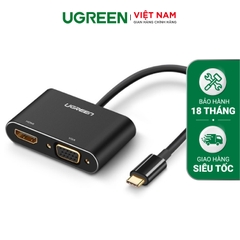 Bộ chuyển đổi USB Type C sang HDMI+VGA Đen 50251