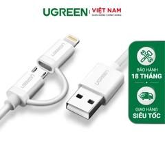USB2.0 to Micro USB + Lightning data cable MFI 1M 20876