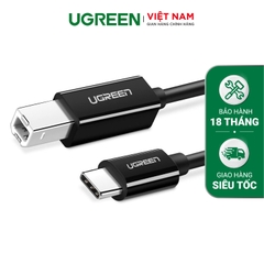 UGREEN USB-C to USB 2.0 Print Cable 2m (Black） US241 50446