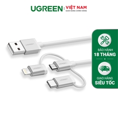 USB 2.0 ra micro USB + lightning + type-C 1M 30461