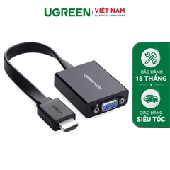 Bộ chuyển đổi HDMI sang VGA+ Audio cáp dẹt micro USB hỗ trợ nguồn 16CM 40248