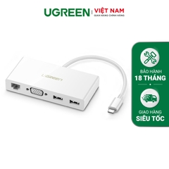 Bộ chuyển Type C to VGA+3 cổng USB 3.0 15cm 40375