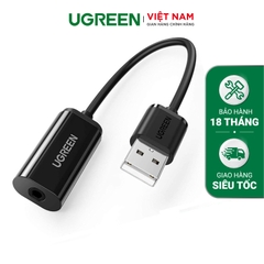 UGREEN USB A Male to 3.5 mm Aux Cable (White) US206 40520
