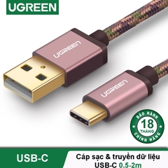 Dây USB 2.0 to Type C cáp sạc và truyền dữ liệu dài 1M- US245 1M 40429