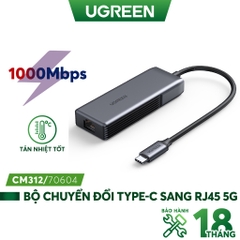 UGREEN USB-C 3.1 GEN1 To 5G Ethernet Adapter CM312 70604