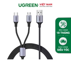 USB 2.0 to Dual Type C data cable 1M 40351