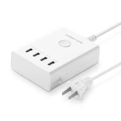 Dock sạc 4 cổng 2 cổng hỗ trợ PowerIQ 5V/6.2A max Trắng 20349