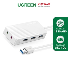 Hub USB 3 cổng 3.0 kèm 2 đầu mic và tai nghe cho âm thanh ngoài 30CM 30418
