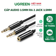 3.5mm Female to 2 Male Headset Splitter Black 20CM 20898