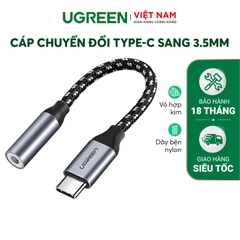 Type C to 3.5mm Female cable 10Cm Gray-Black 30632