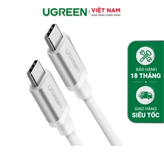Dây USB Type-C male to male truyền dữ liệu và sạc mạ Nikel đầu nhôm màu bạc 1M 10678