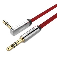 Dây Audio 3.5mm dẹt,mạ vàng 1 đầu vuông 90,TPE AV119 2M 10759