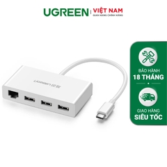 Bộ chia Hub USB C, USB 3.1 White 40382