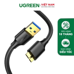 Dây cáp USB 3.0 male to micro USB male mạ vàng() 10843 Silver Đen 10843