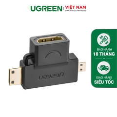 UGREEN Micro HDMI + Mini HDMI Male to HDMI Female Adapter HD129 20144
