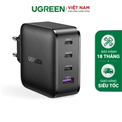 UGREEN USB-A+3*USB-C 65W  GaN Tech Fast Charger EU Black CD224 70774
