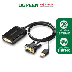 Bộ chuyển đổi VGA Male to DVI-D(24+1) Female Black 30839
