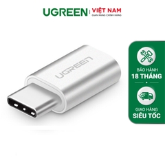 Đầu chuyển USB-C Male sang Micro USB Female vỏ nhôm US189 30512