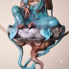 Tượng đồng Quan Âm Thuỷ Nguyệt 45cm