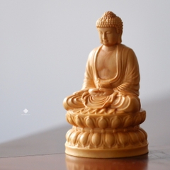 Ban thờ Đức Phật Dược Sư gỗ hoàng dương lá nhỏ