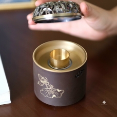 Lư điện hoa sen bằng đồng