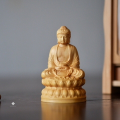 Ban thờ Đức Phật Dược Sư gỗ hoàng dương lá nhỏ