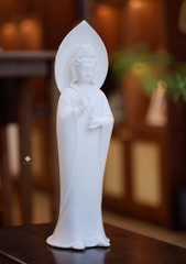 Tượng Quan Âm Bồ tát đứng sứ trắng