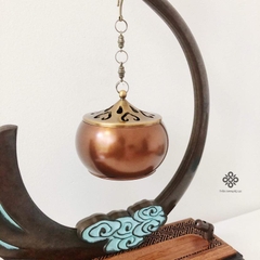 Lư đồng treo thiên nga nâu đỏ
