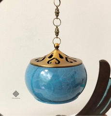 Lư đồng treo thiên nga xanh dương