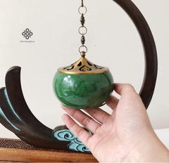 Lư đồng treo thiên nga xanh lá