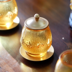 Chén nước bát bảo cát tường lưu ly vàng