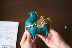 Lư đồng lộc mã xanh dương