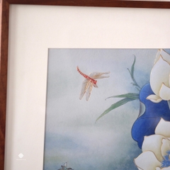 Tranh đồng khắc tay Liên hoa mộng