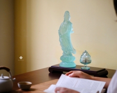 Góc an Quan Âm Bồ tát lưu ly xanh ngọc