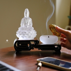 Góc an Quan Âm Bồ tát lưu ly trắng