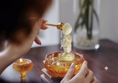 Góc an tắm Đức Phật Thích Ca đản sanh lưu ly vàng mini