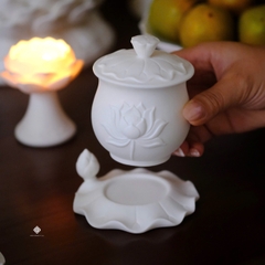 Ban thờ Ta Bà Tam Thánh sứ trắng