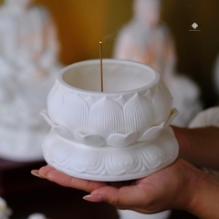 Ban thờ Ta Bà Tam Thánh sứ trắng